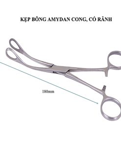 Kẹp bông amydan cong, có rãnh (Mã D82063)