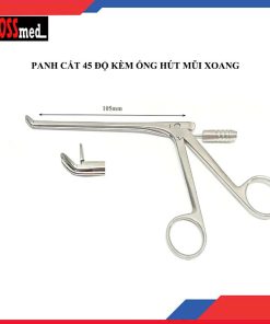 Panh cắt 45 độ kèm theo ống hút mũi xoang YS301.017